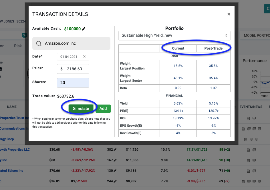 portfolio simulator