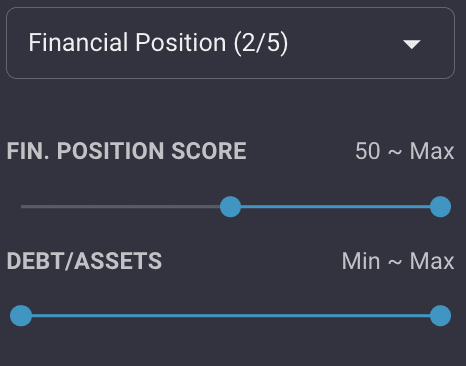 Screening for a solid financial position